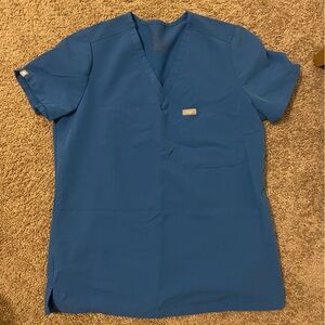 Royal Blue Catarina One-Pocket Scrub Top